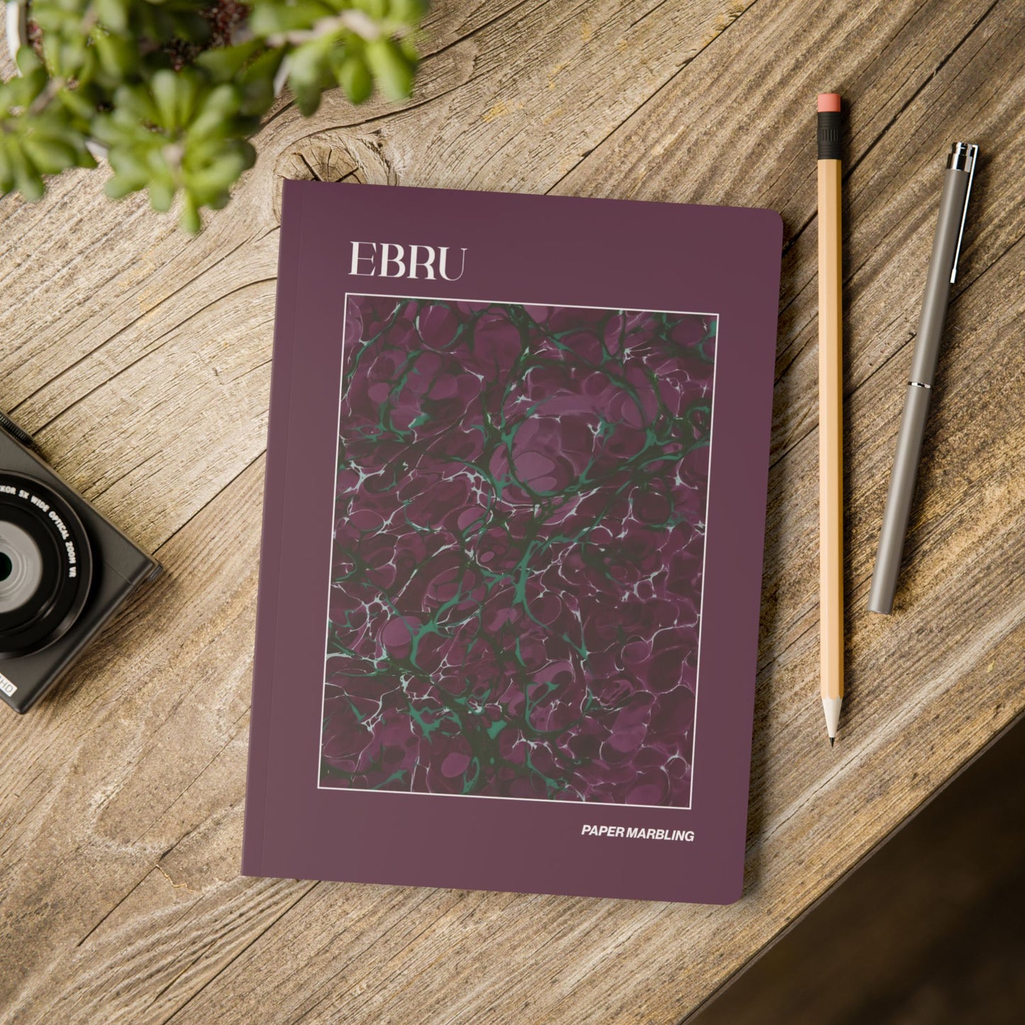 TD Ebru Plum Jade Edition - Softcover Journal
